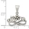 Sterling Silver Antiqued Mom Flower Charm Pendant Jewerly 15mm x 20mm